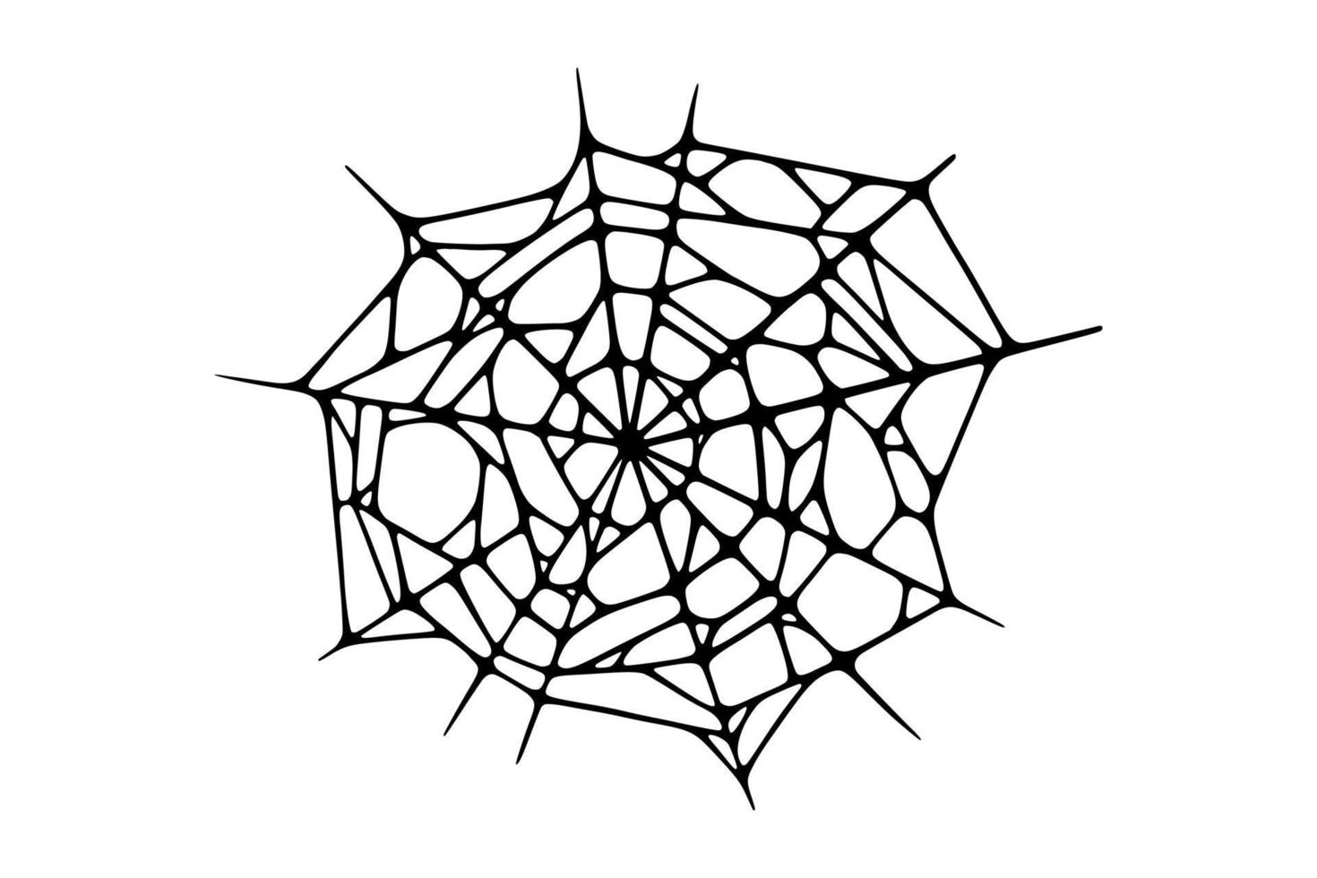 spin web geïsoleerd Aan wit achtergrond. spookachtig halloween spinneweb. vector illustratie