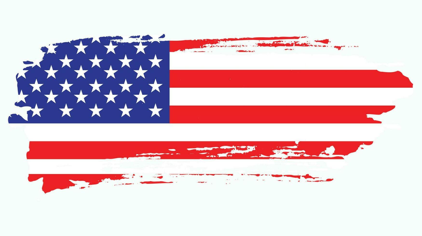 hand- verf professioneel abstract Verenigde Staten van Amerika vlag vector