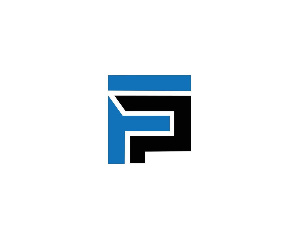 modern fp brief eerste logo ontwerp inspiratie gemakkelijk typografie vector concept.