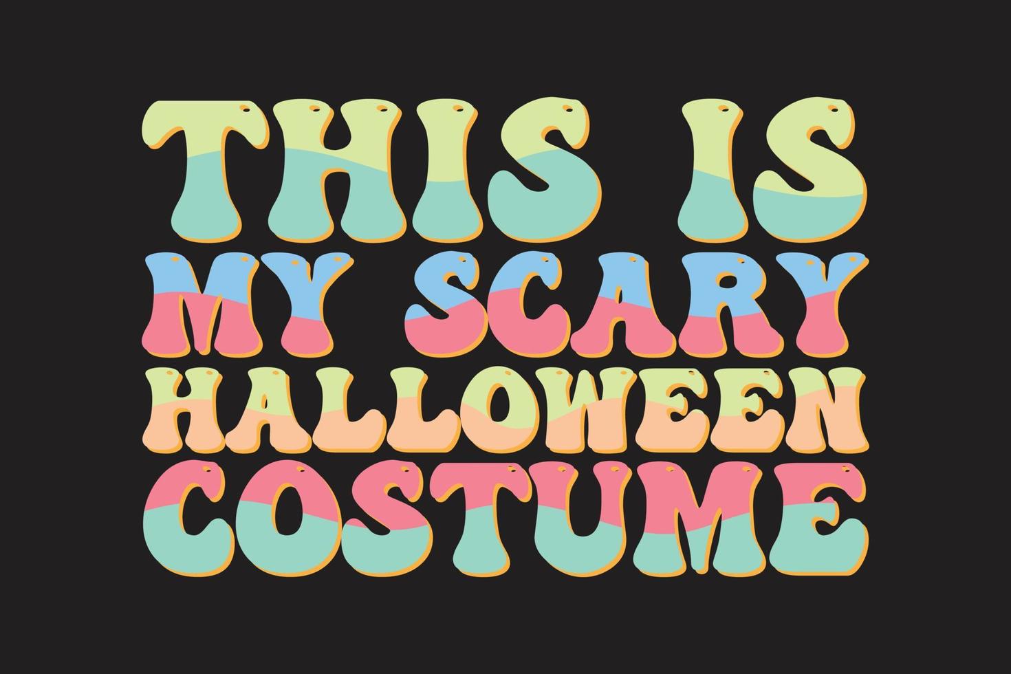 groovy stijl halloween typografie t-shirt ontwerp, groovy y-shirt vector