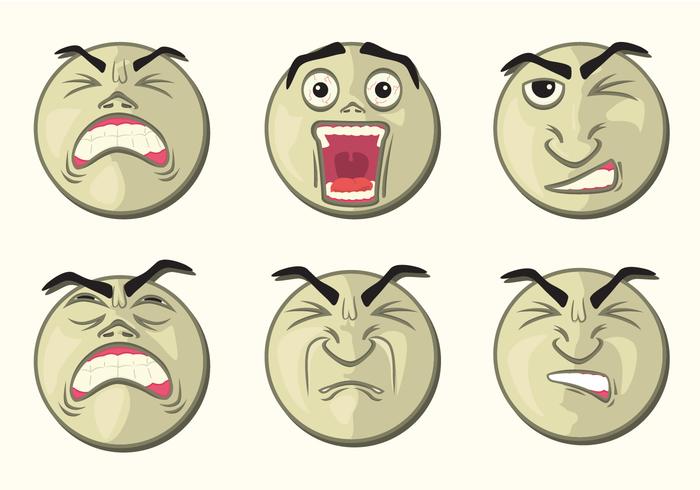 Afgeronde Affliction Faces vector