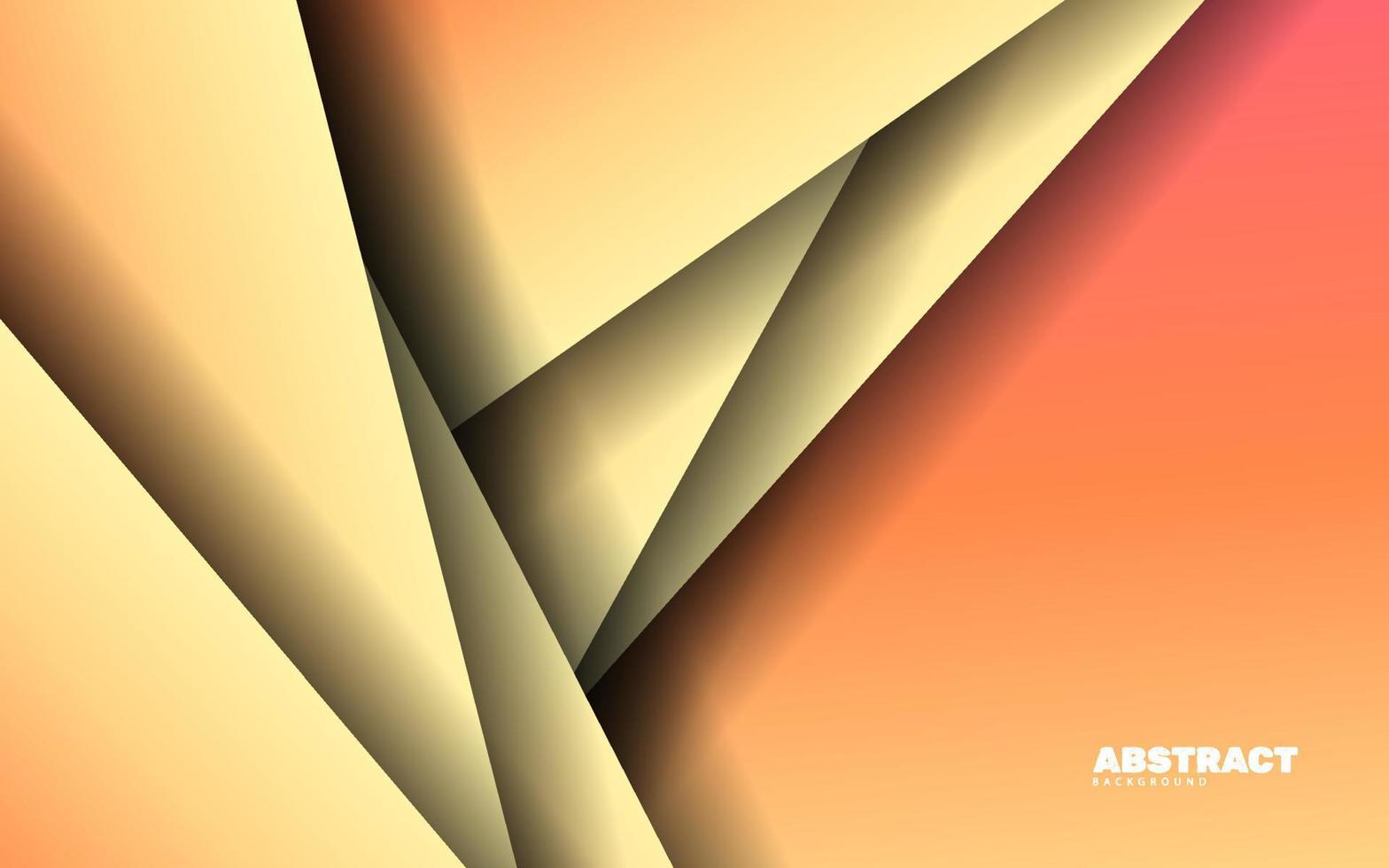 abstract papercut oranje kleur meetkundig achtergrond vector