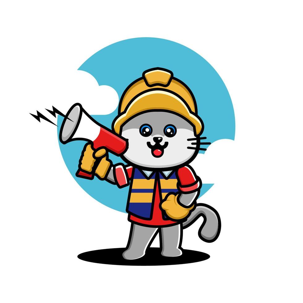 schattig muis bouw arbeider tekenfilm vector