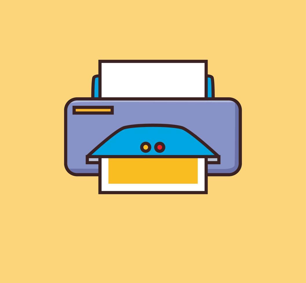 printer tekenfilm illustratie vector