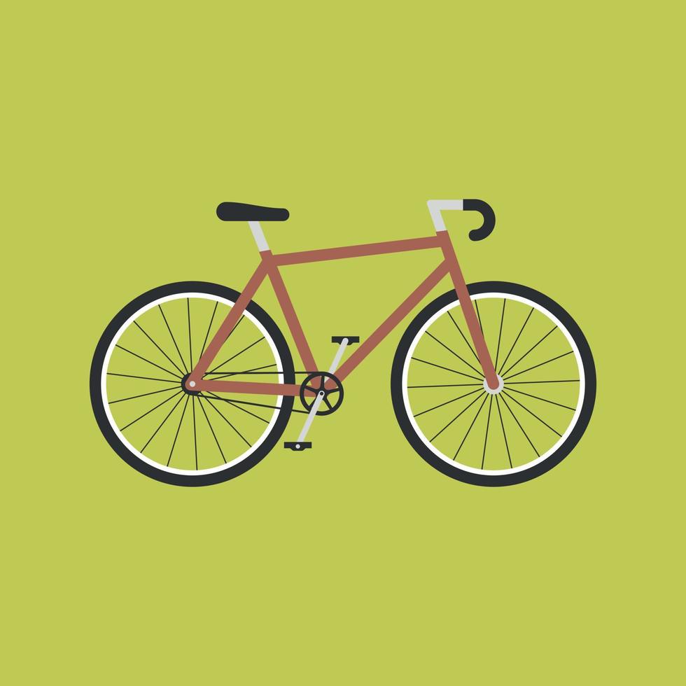 fiets modern vlak illustratie. rood fiets vector icoon.