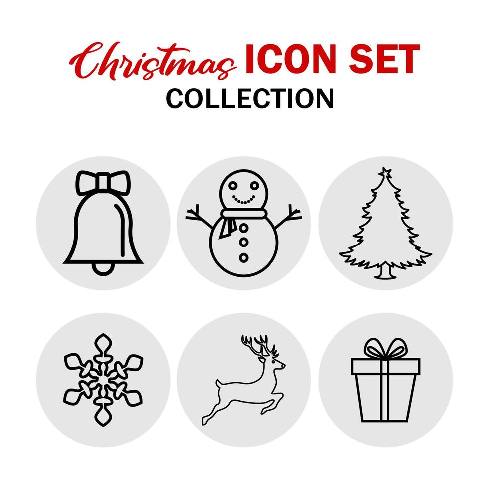 Kerstmis en winter icoon reeks verzameling - vector silhouetten