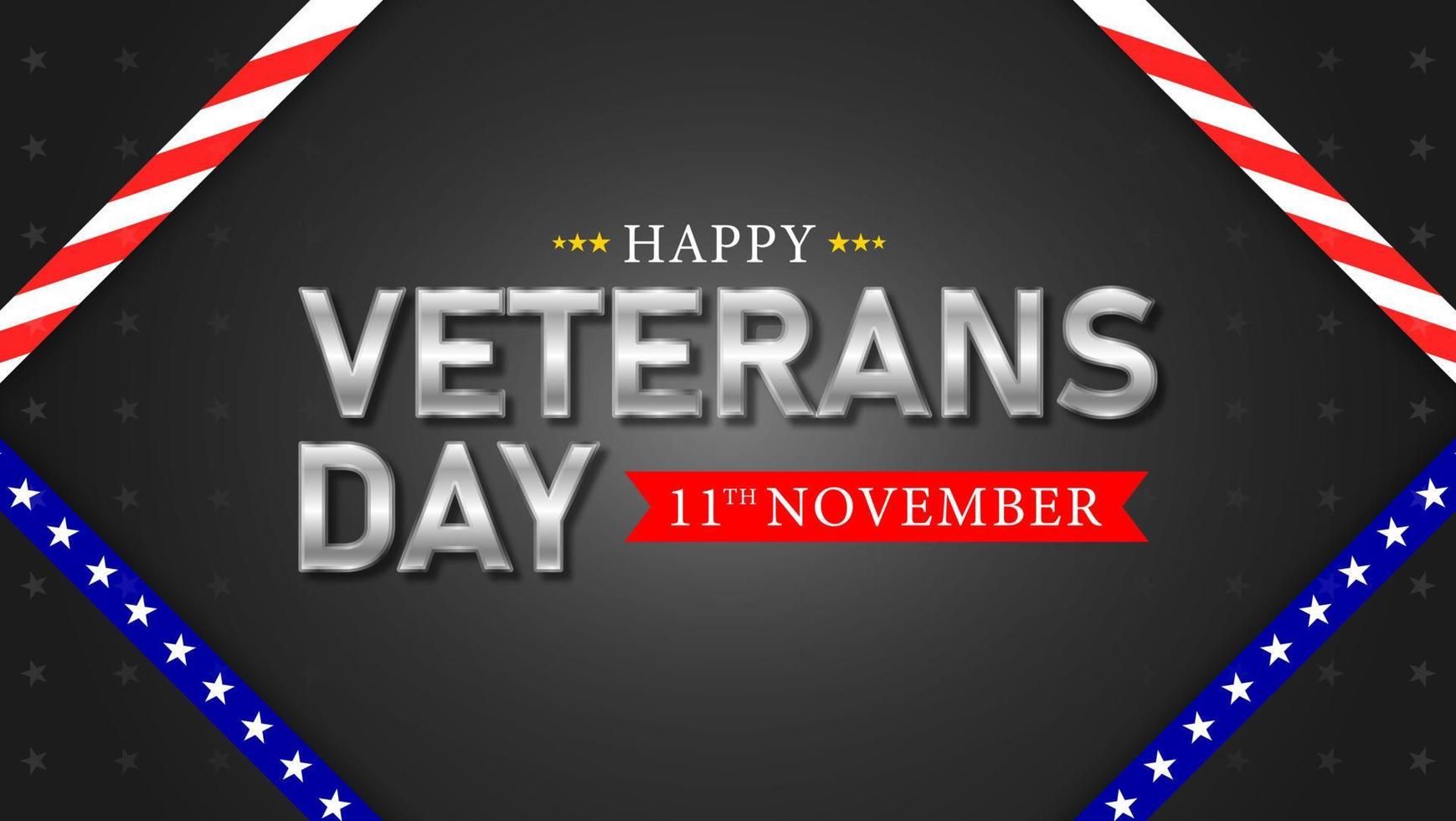 veteranen dag achtergrond,banner,groet kaart en banier met Amerikaans vlag en sterren vector