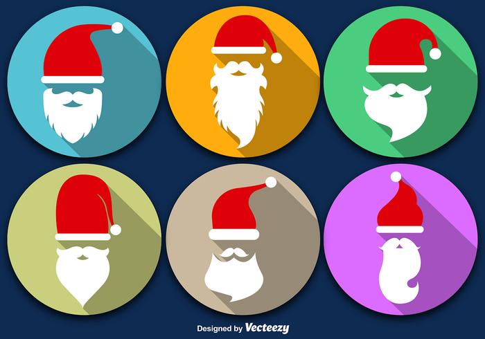 Kerstman Baard Met Kerstmis Pictogram vector