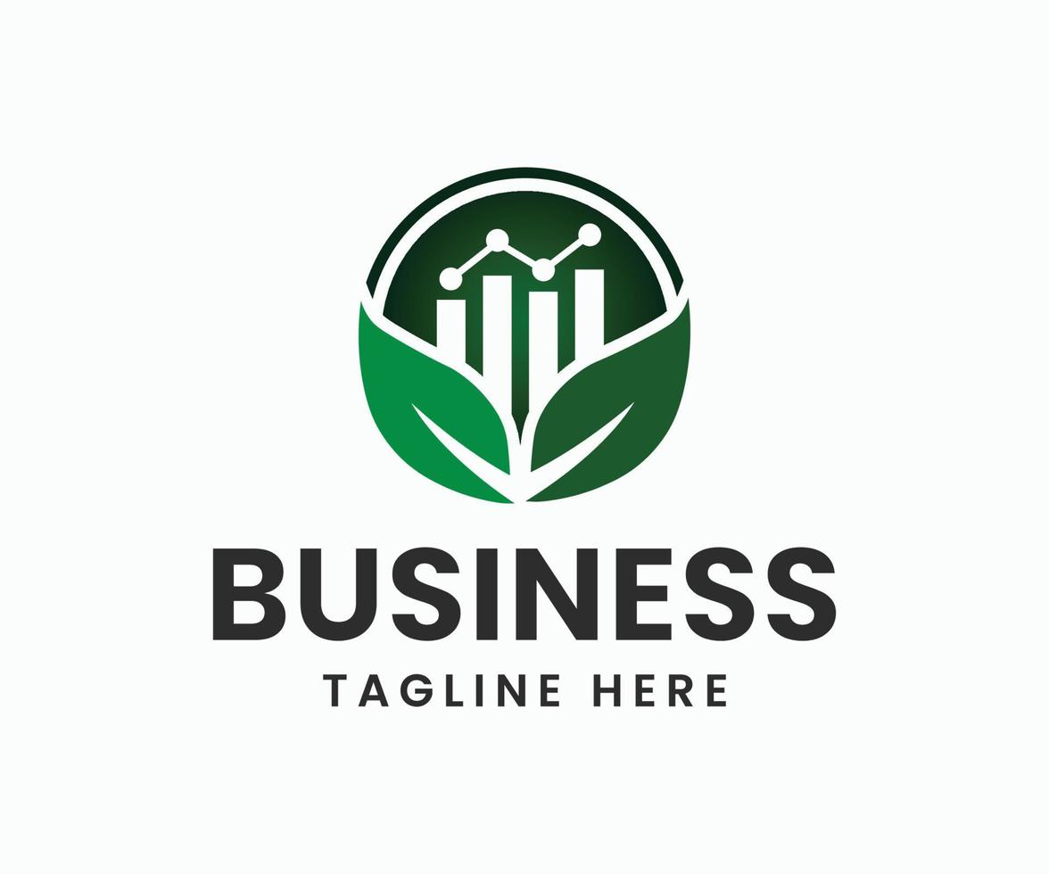 modern groen blad financieel logo ontwerp sjabloon vector
