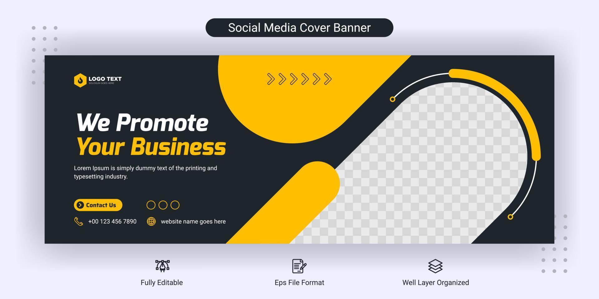 creatieve zakelijke marketing sociale media omslagbanner postsjabloon vector