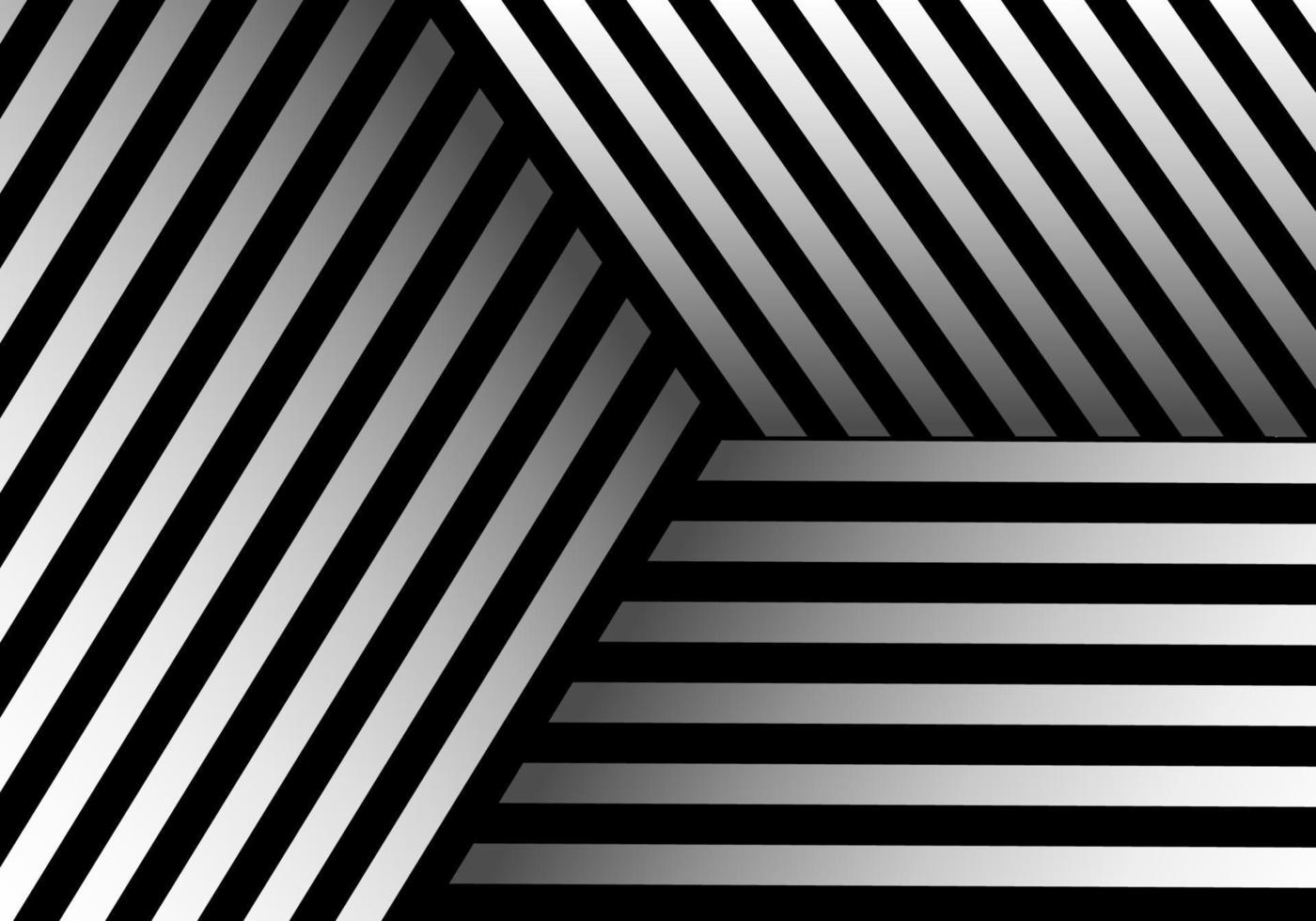 abstract zwart lijnen gestreept patroon overlappende gelaagde Aan wit achtergrond vector