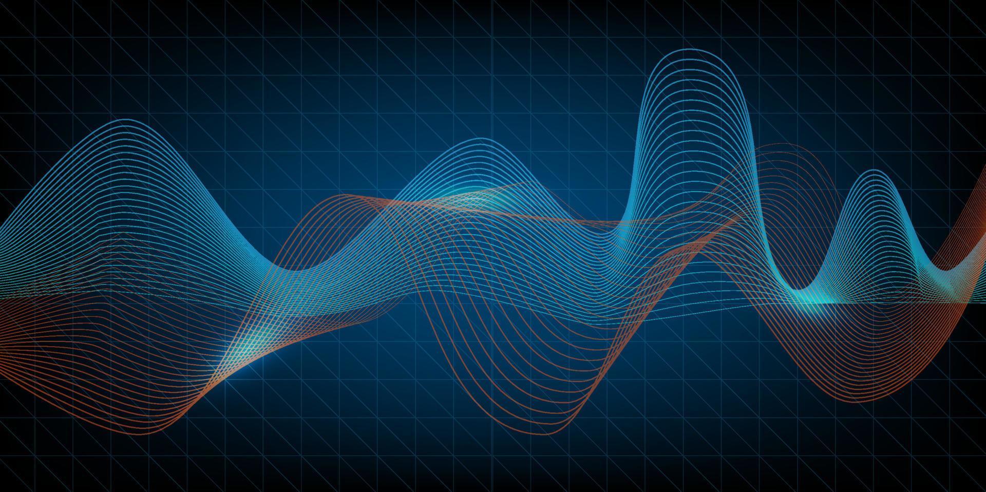 vector illustratie van kromme beweging patroon van lijnen en vorm meetkundig abstract achtergrond. eps10. voor premie Product en technologie bedrijf financiën