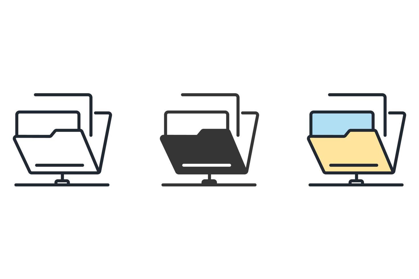 netwerk map pictogrammen symbool vector elementen voor infographic web