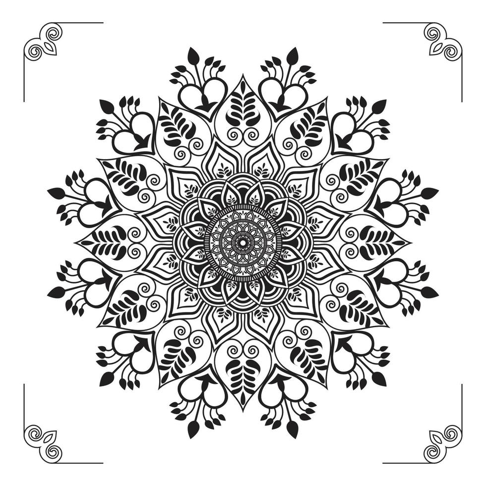 creatief, modern, abstract en professioneel luxe siermandala-achtergrondontwerp of patroonontwerpvector vector