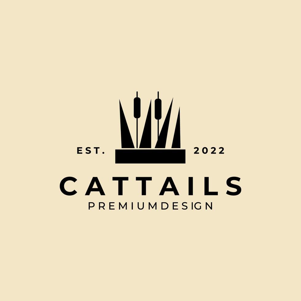 cattail premie logo vector illustratie ontwerp sjabloon