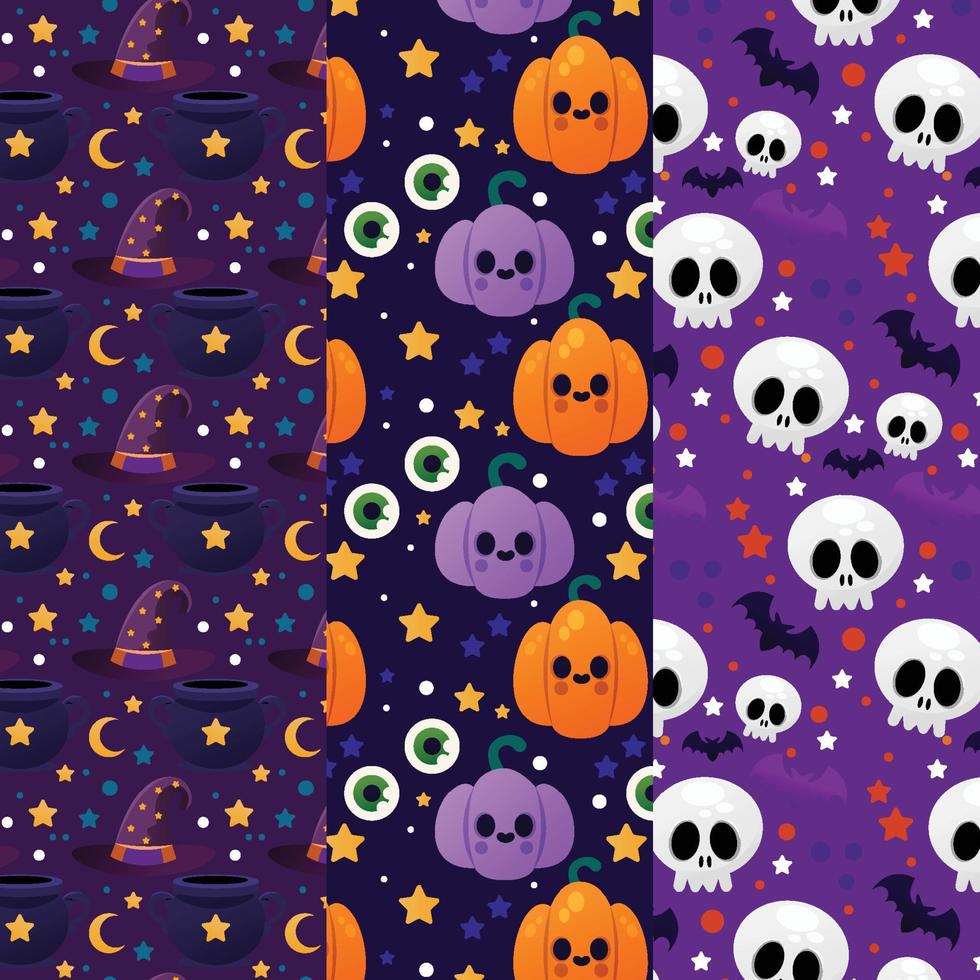 Purper halloween patroon naadloos vector