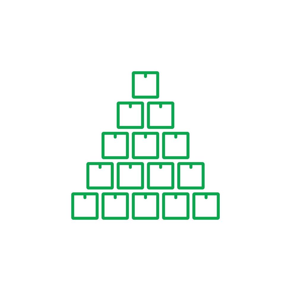 eps10 groen vector voorraad abstract lijn icoon geïsoleerd Aan wit achtergrond. stack van dozen schets symbolen in een gemakkelijk vlak modieus modern stijl voor uw website ontwerp, logo, en mobiel toepassing