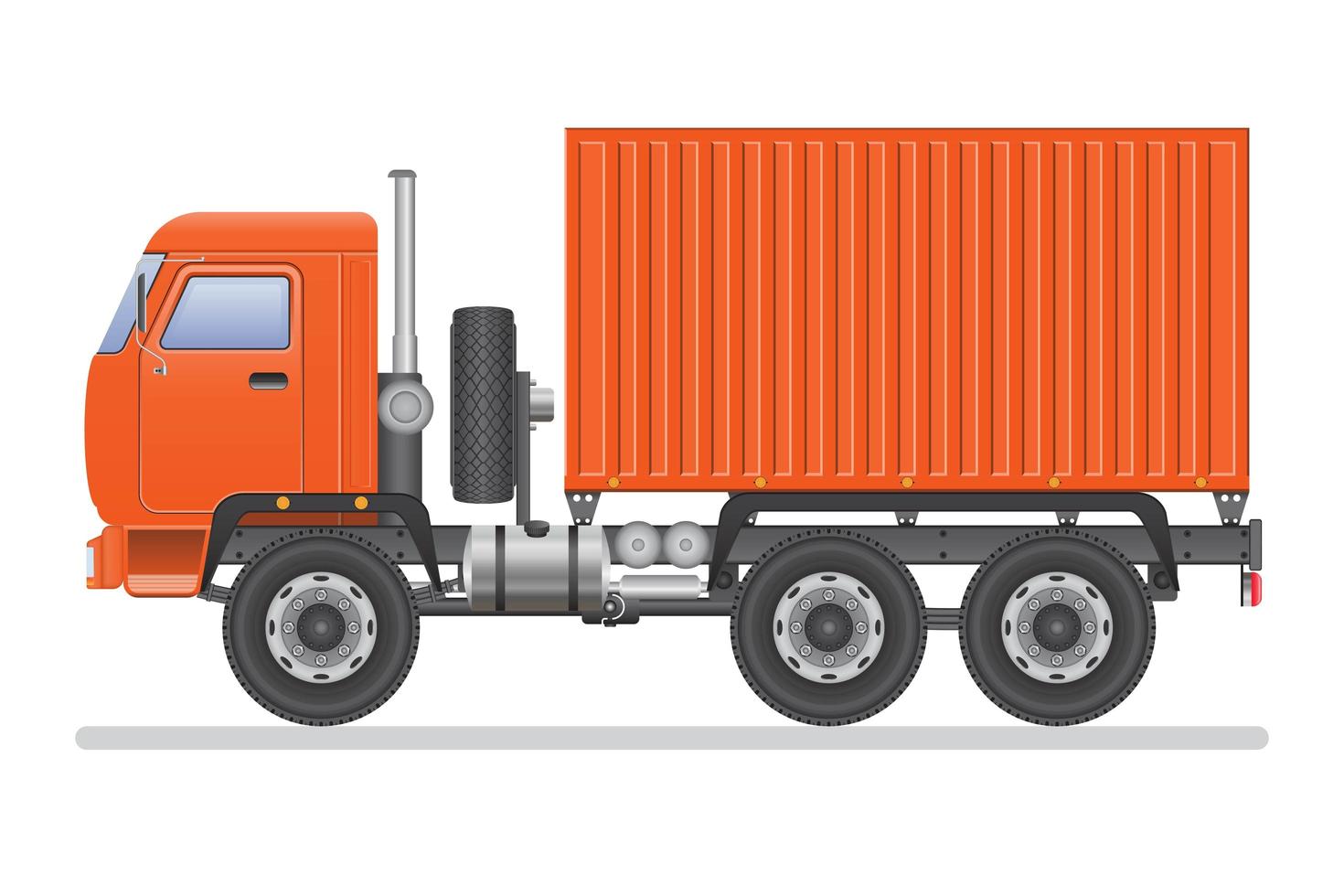 container vrachtwagen geïsoleerd vector