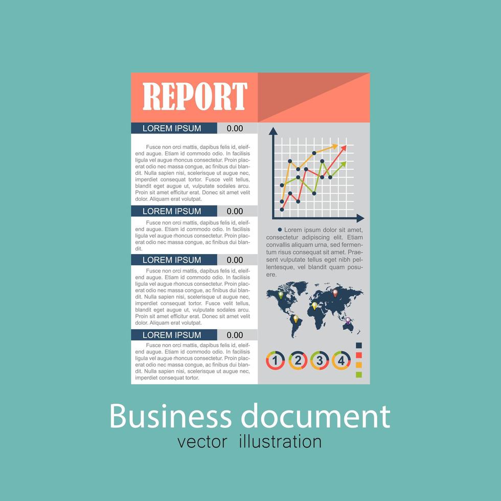 zakelijk rapport document vector