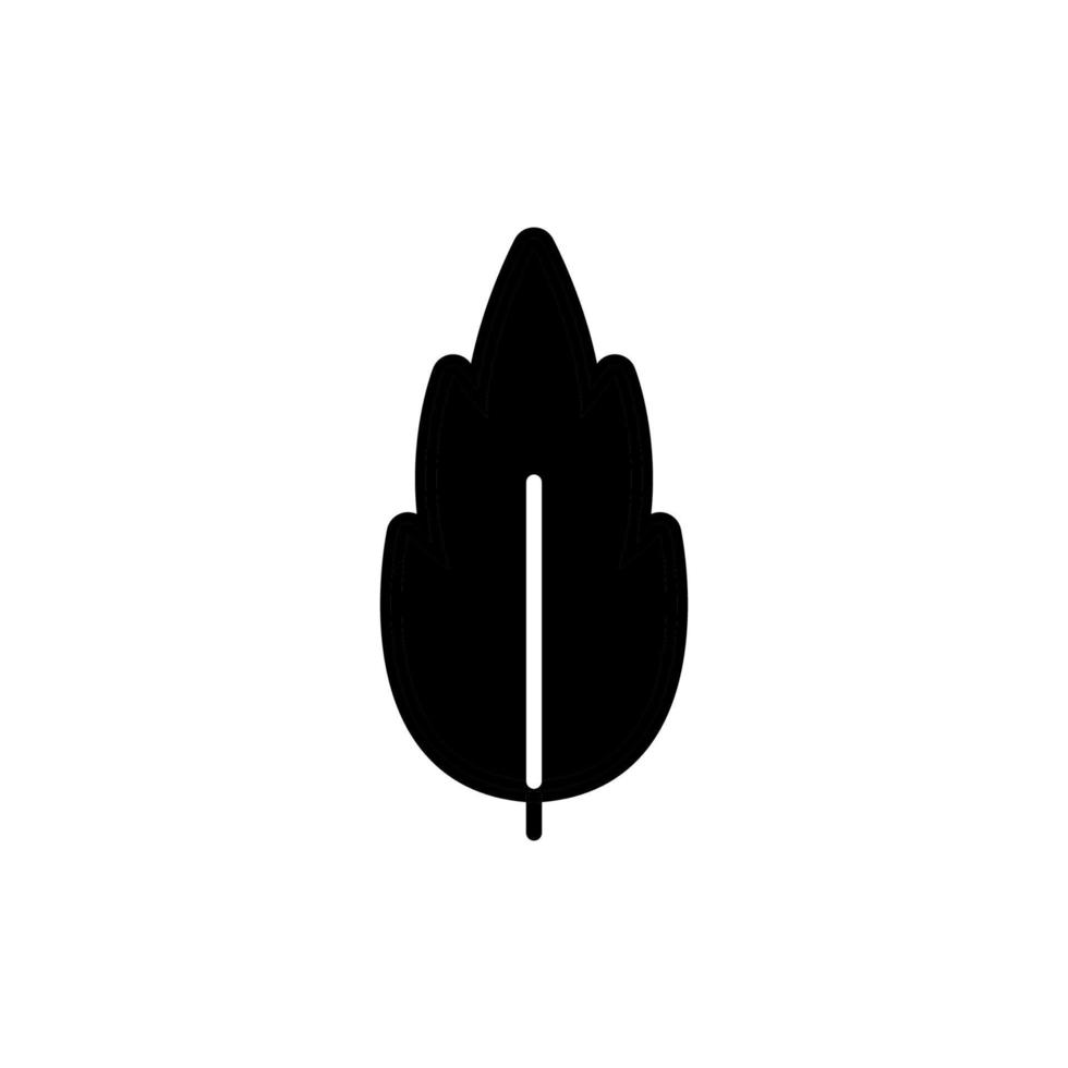 gemakkelijk zwart glyph blad icoon. vector