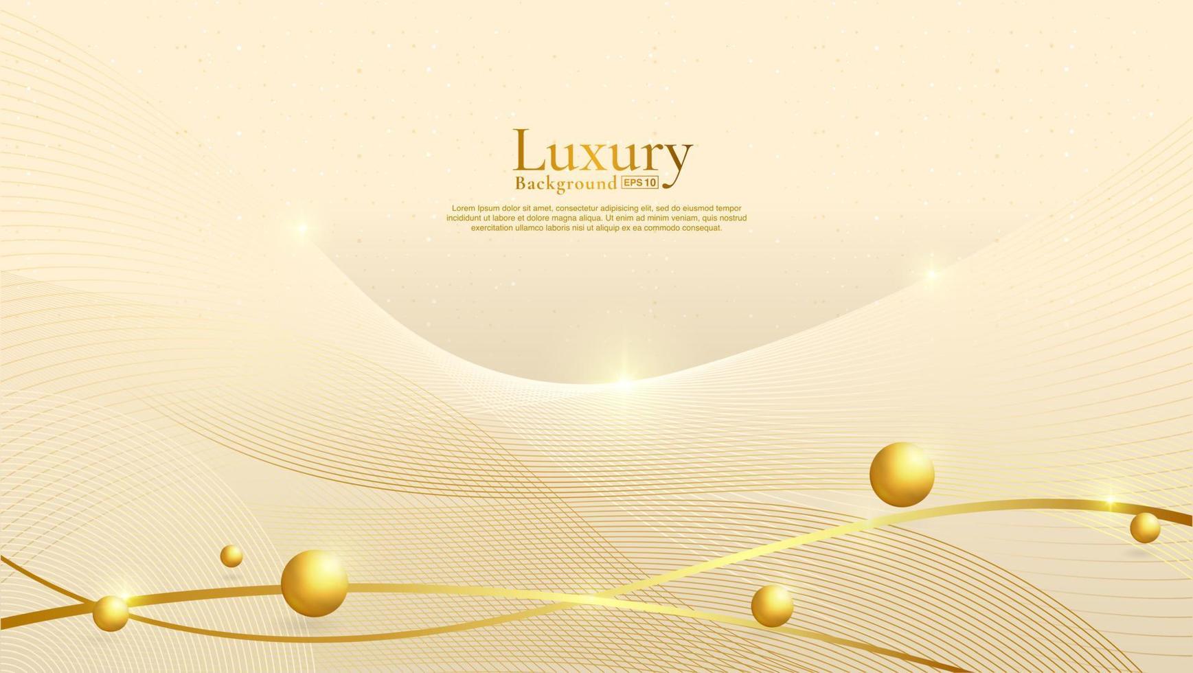 luxe abstract achtergrond combineren met gouden kromme lijnen element. vector eps 10