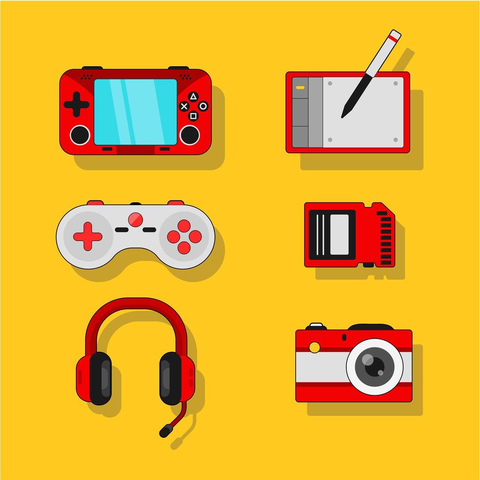 mobiele gaminggadget en productie vector