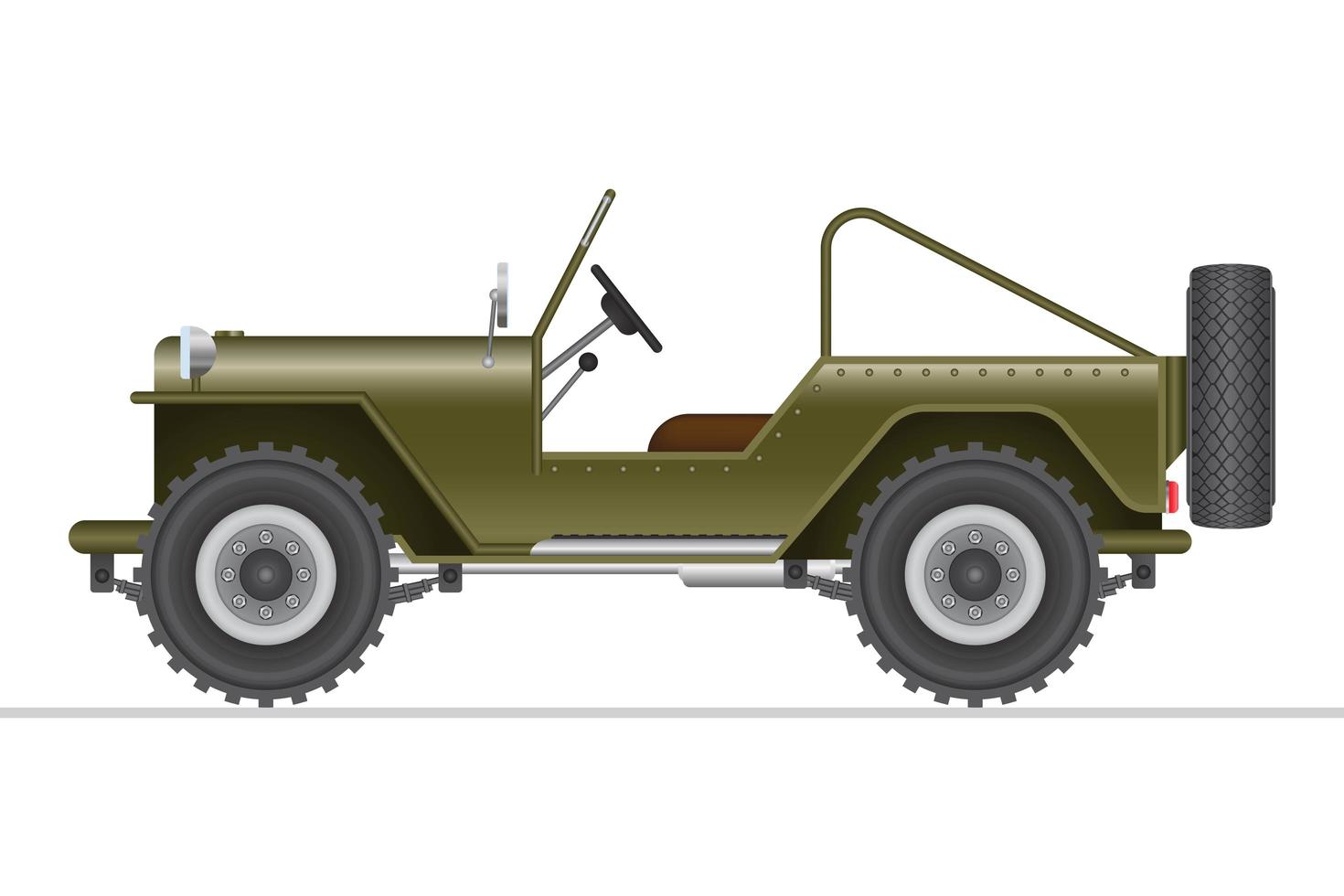 groene militaire off-road auto geïsoleerd vector