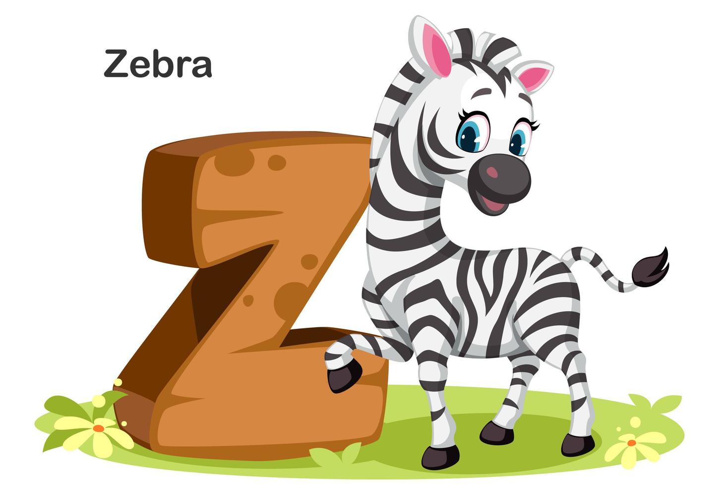 z voor zebra vector