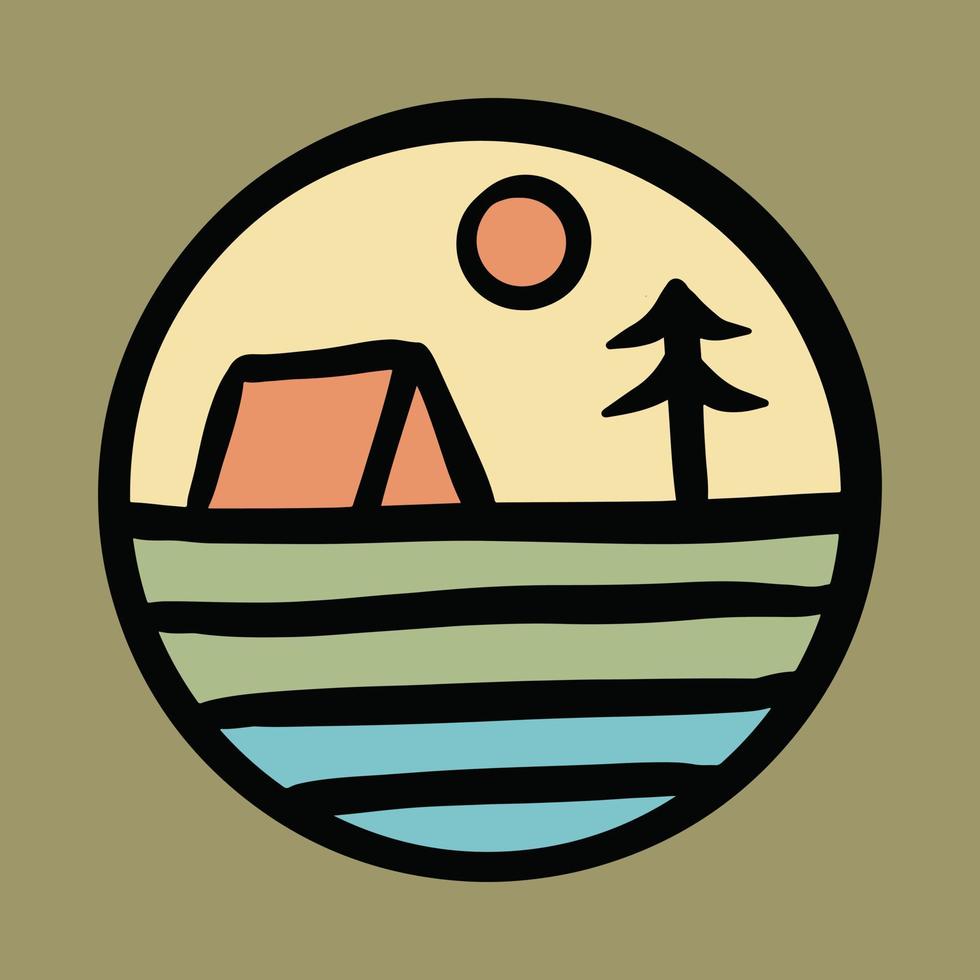 mooi zo natuur voor camping en avontuur grafisch illustratie vector kunst t-shirt ontwerp