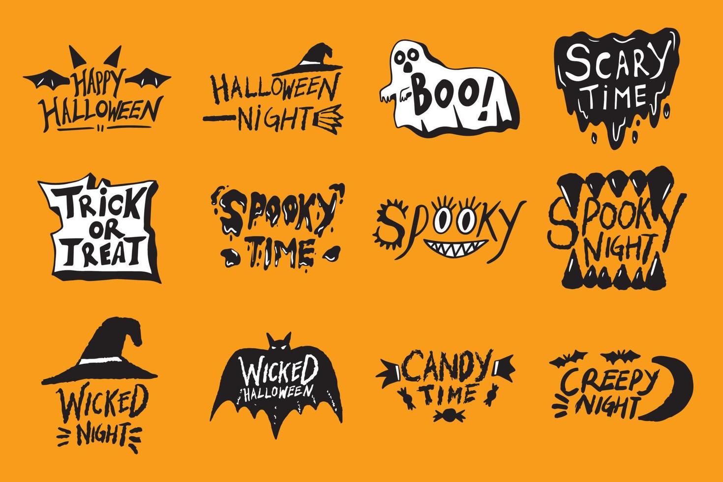 halloween eng icoon tekst vector