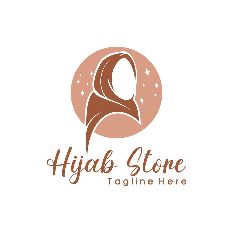 hijab op te slaan vector logo illustratie