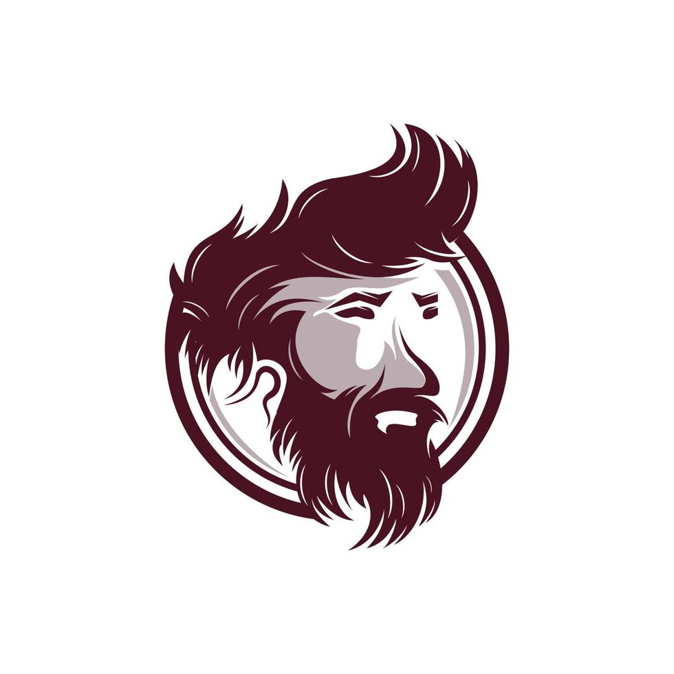 baard kapper vector logo illustratie