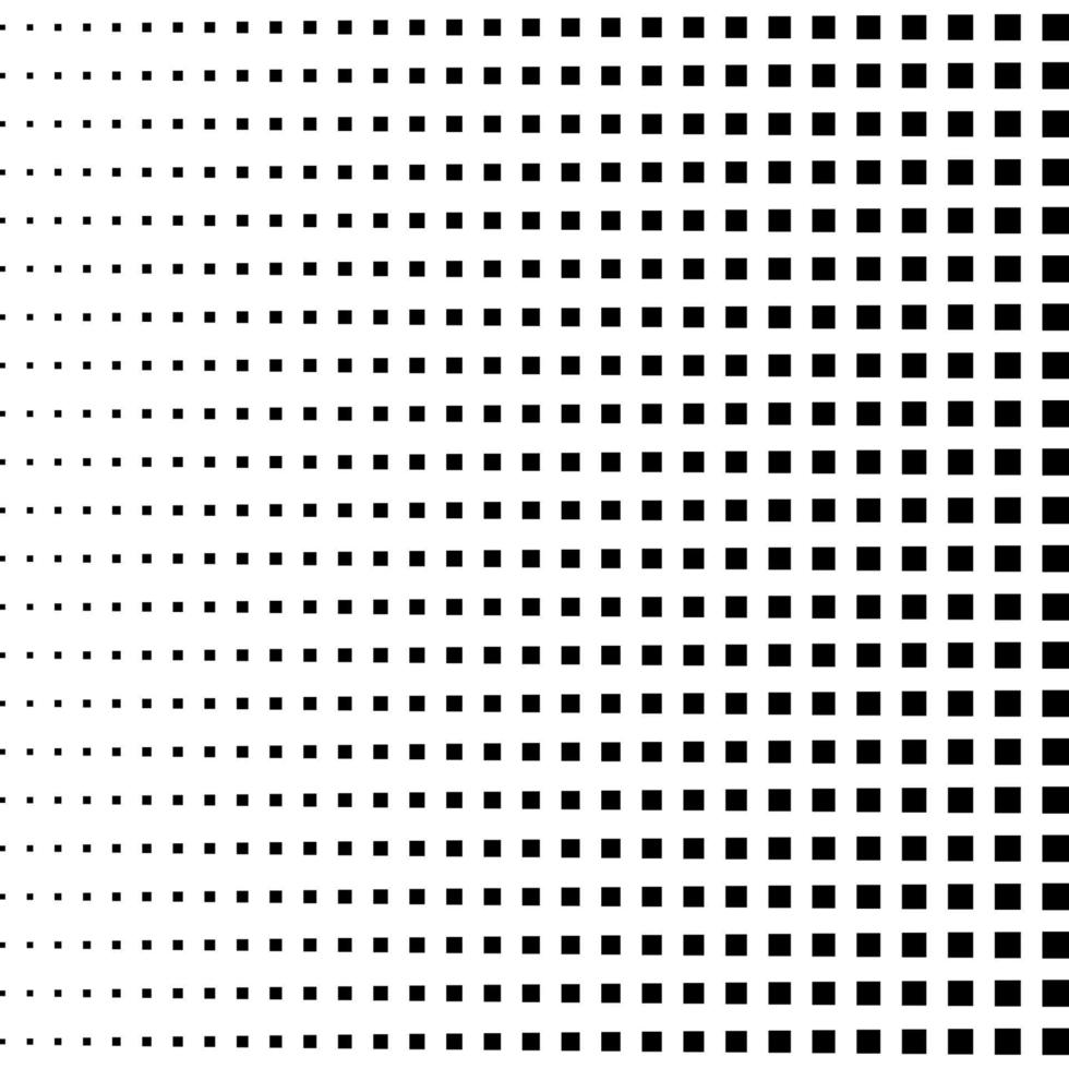 halftone zwart vierkanten. herhaling Rechtdoor vierkanten. halftone patroon. vector illustratie