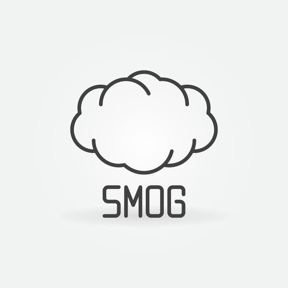 smog of rook mist vector concept lijn icoon of symbool