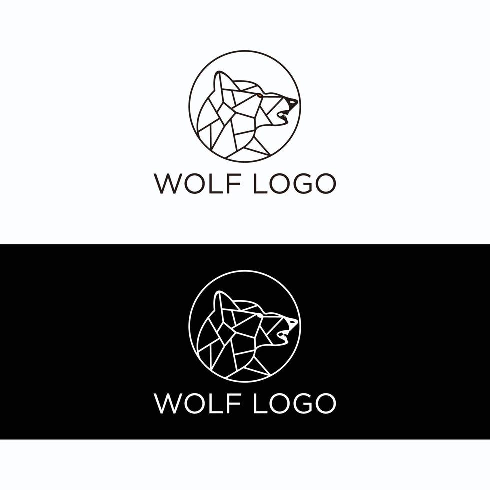 wolf logo ontwerp icoon sjabloon vector