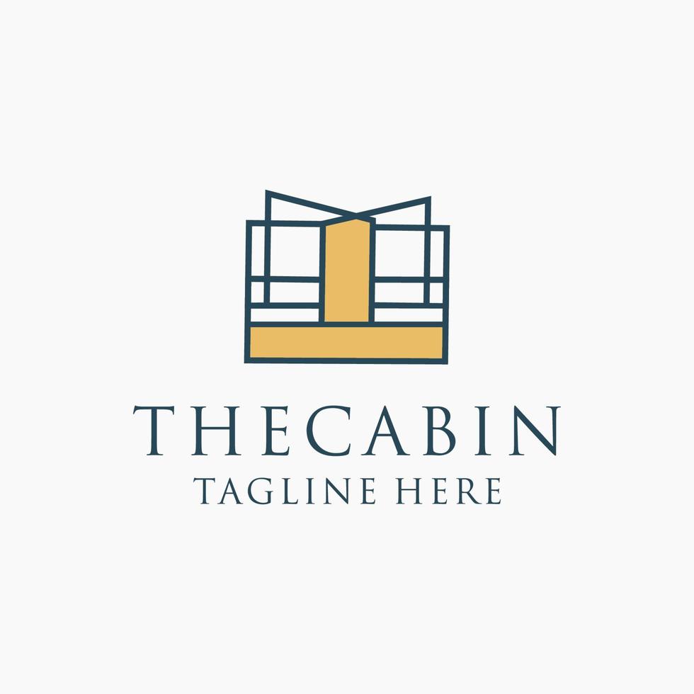 de cabine logo icoon ontwerp vector