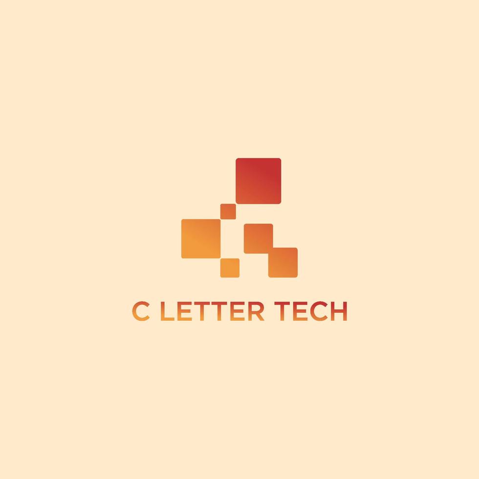 c brief tech logo icoon vector beeld