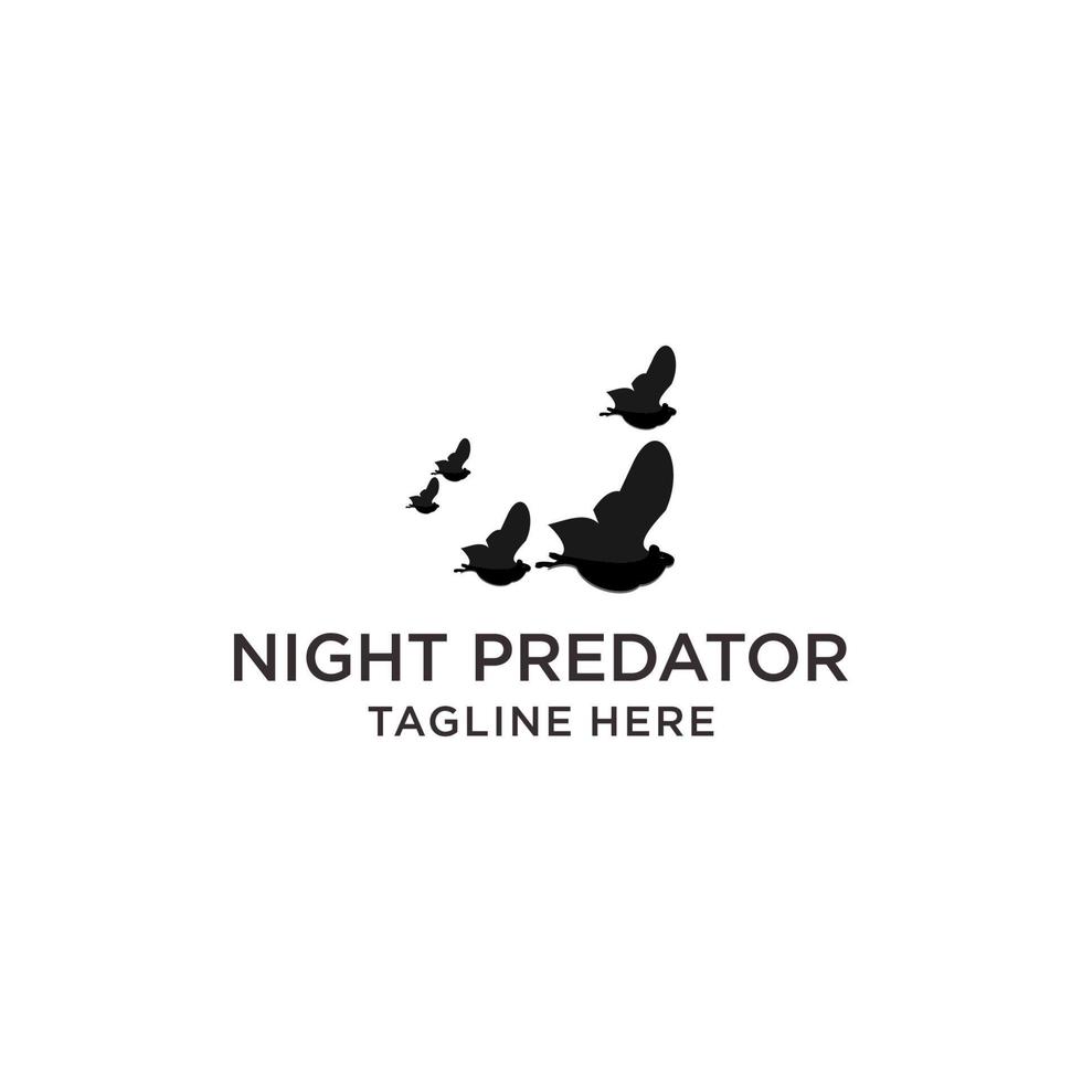 nacht roofdier logo icoon ontwerp vector