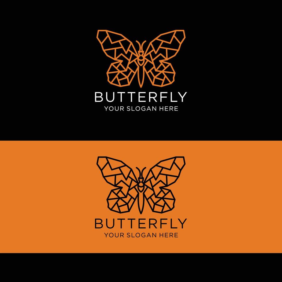 vlinder logo icoon vector beeld