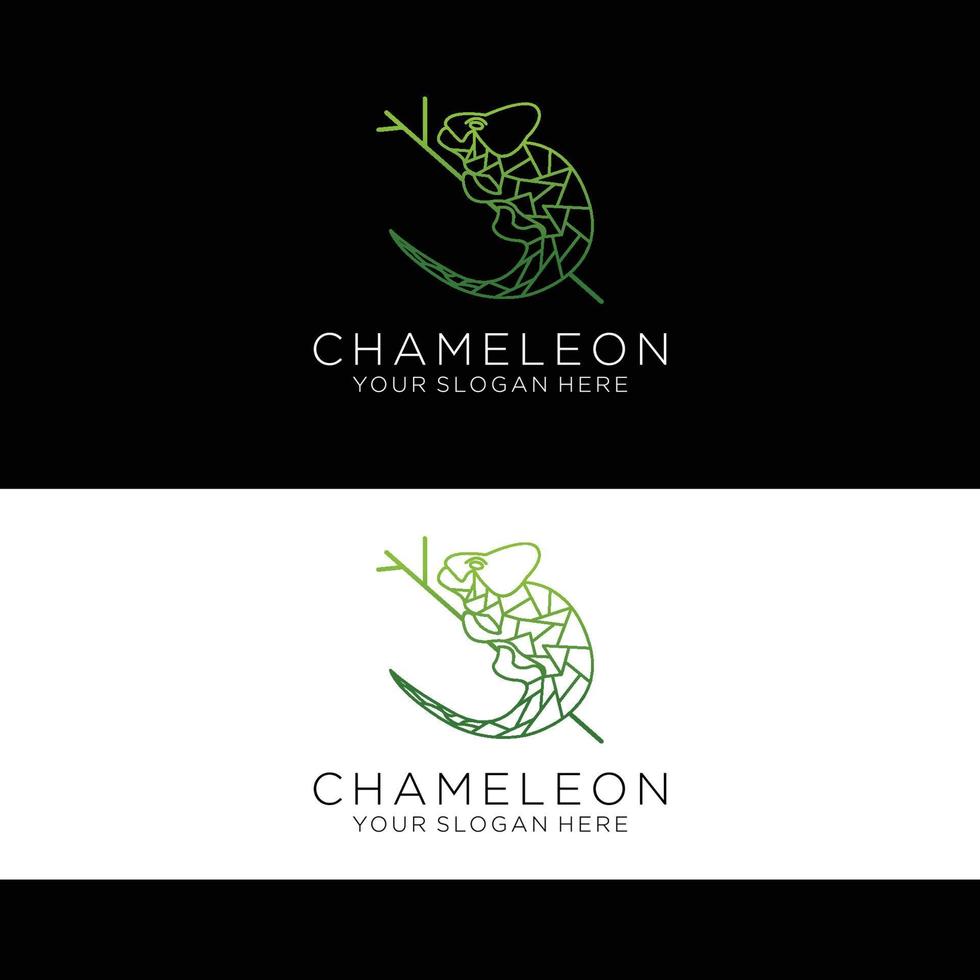 kameleon logo ontwerp icoon sjabloon vector