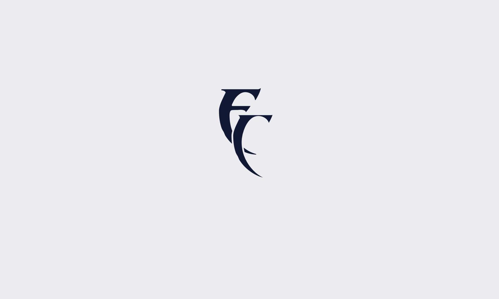 alfabet brieven initialen monogram logo fc vector