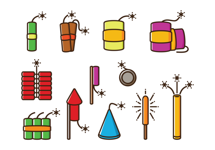 Vector Iconen van Fire Crackers