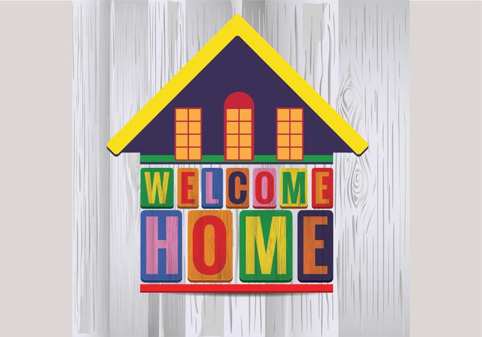 Leuk Huis Welkom Home Vector