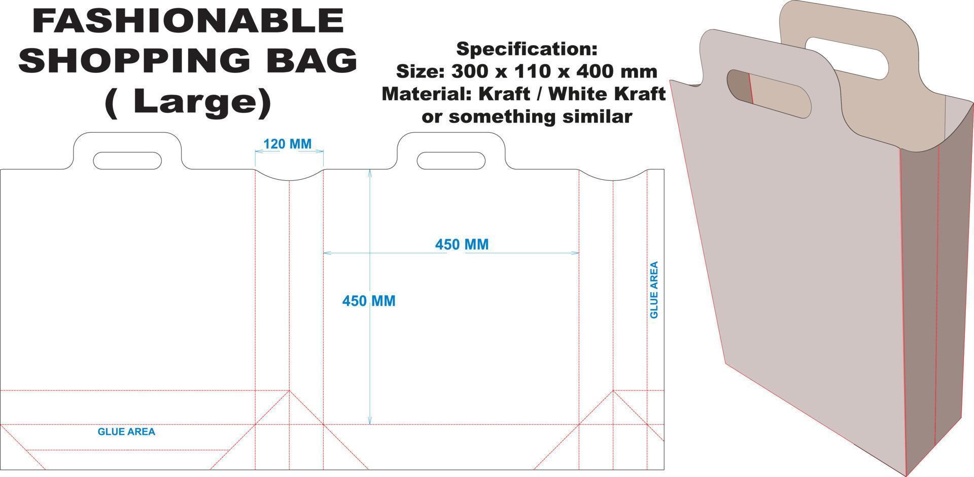 hedendaags boodschappen doen tas, gemaakt van papier dat kan worden gerecycled en milieuvriendelijk vriendelijk. vector