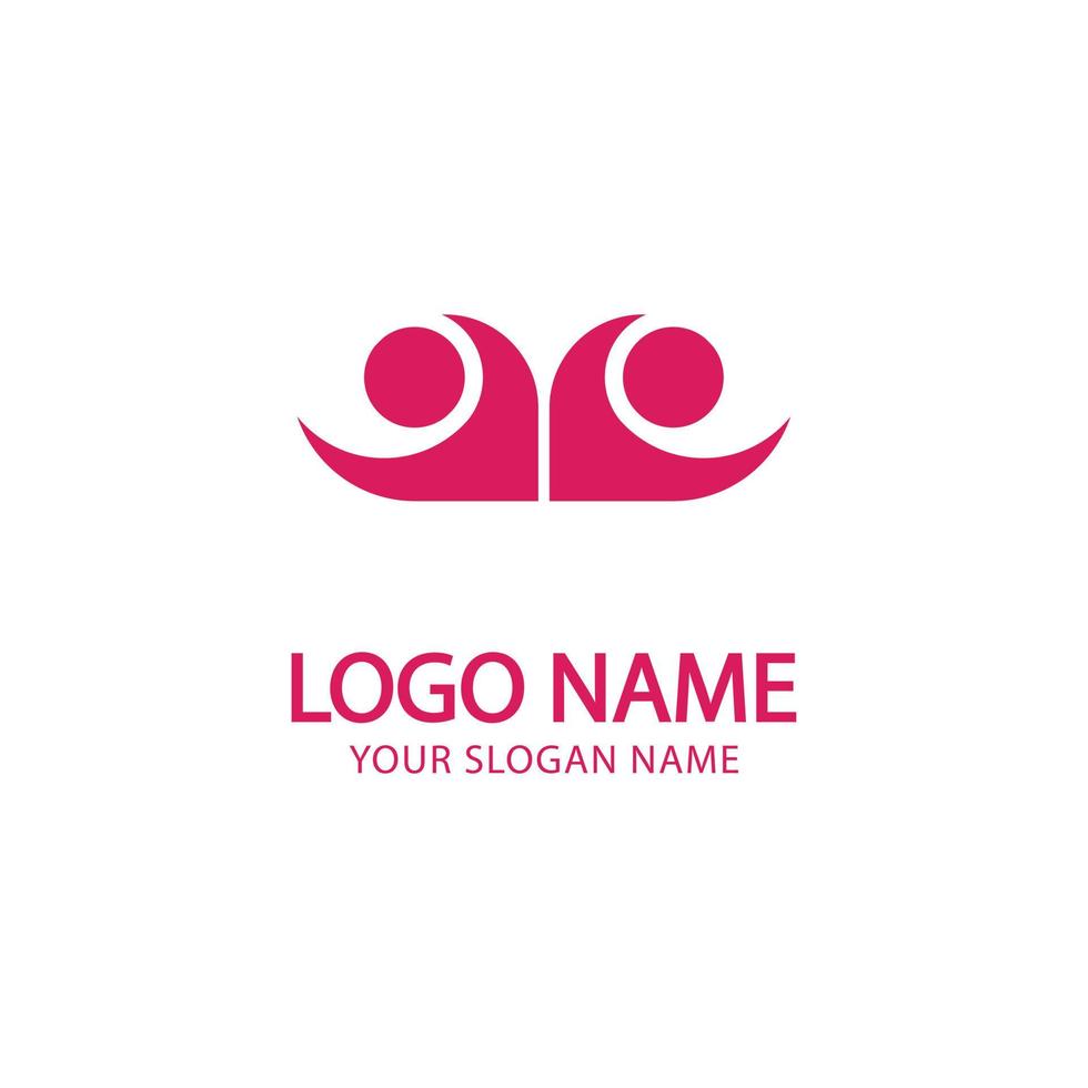 community-, netwerk- en sociaal logo-ontwerp vector