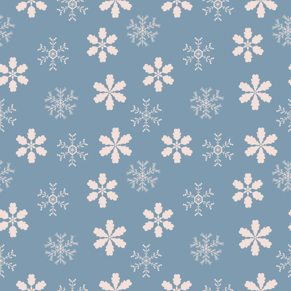 naadloos patroon met sneeuwvlokken. vector illustratie