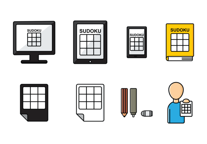 Sudoku Pictogrammen vector