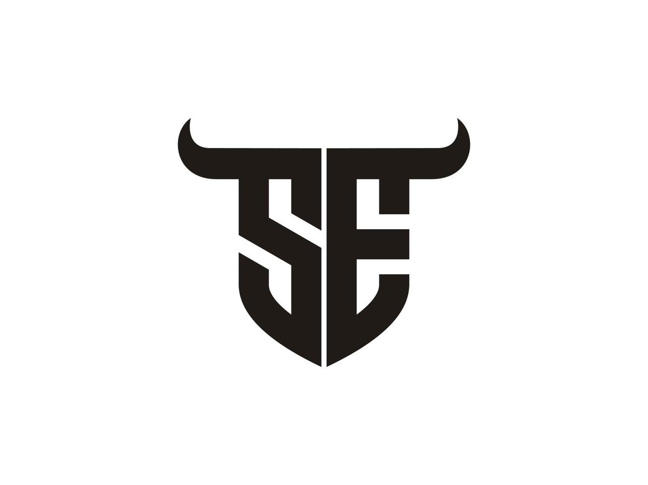 eerste se stier logo ontwerp. vector