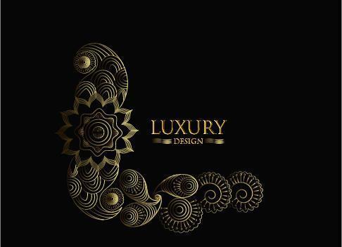 luxueus decoratief gouden ontwerp vector