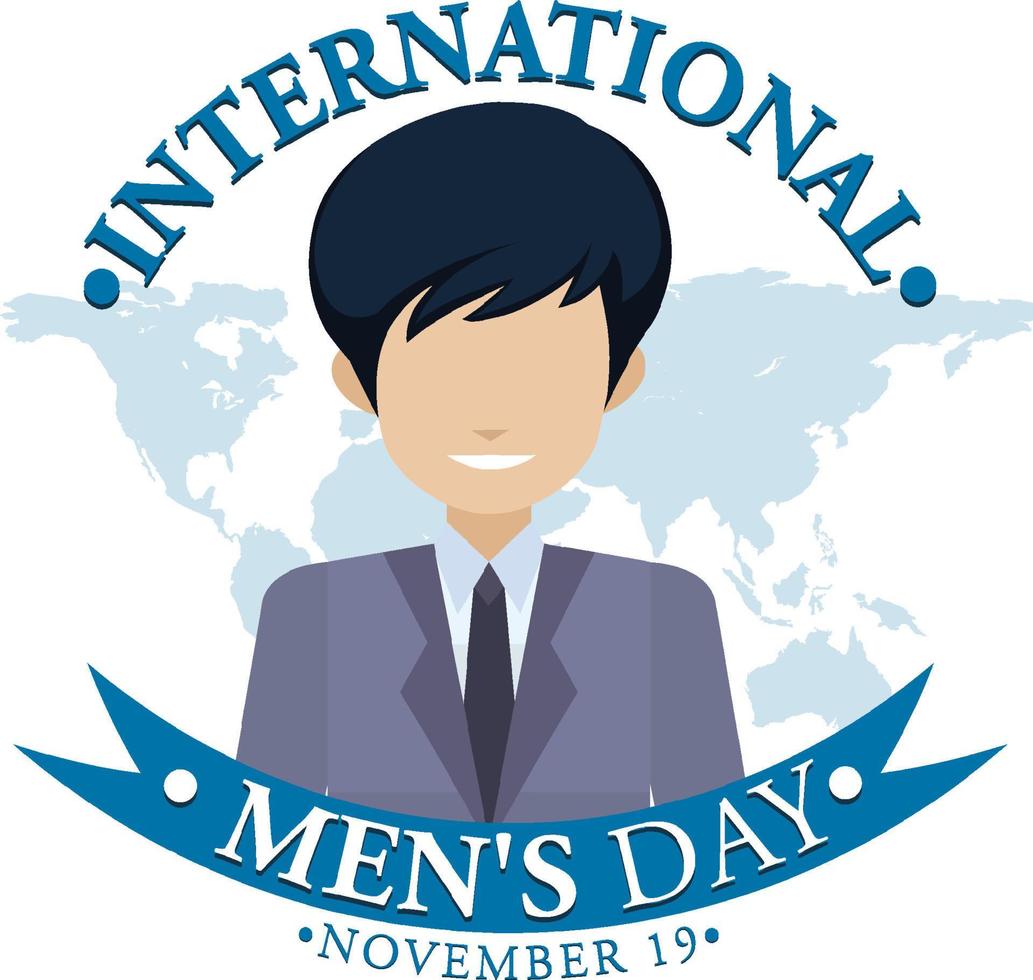 Internationale Mannen dag poster ontwerp vector